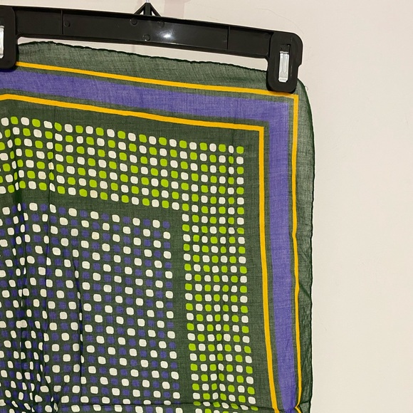 Yves Saint Laurent Vintage Polka Dot Cotton Scarf - Picture 4 of 4